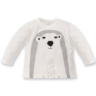 Pinokio Baby Langarmshirt- Jungen Mädchen Shirt langärmlig Baumwolle aus der Serie North Off White mit Eisbär