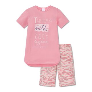 Schiesser Mdchen - Wild One Tiger Schlafanzug kurz rosa