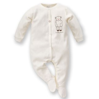 Pinokio Baby - Jungen oder Mädchen Schlafanzug einteilig / Strampler aus der Serie Little Teddy Bear Off White