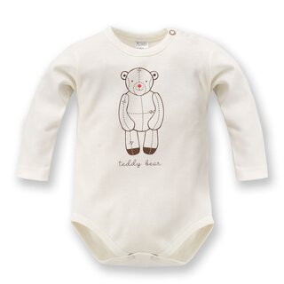 Pinokio LITTLE TEDDY  - Jungen oder Mädchen Langarm Body Bio Baumwolle ecru 62