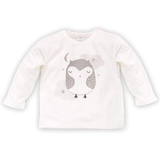 Pinokio MAGIC - Maädchen Baby Shirt / Langarmshirt mit Eule Ecru
